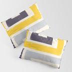 Modern Maze Abstract Geometric Painting  Pillow Sham Gallery Image 3