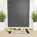 Modern Maze Abstract Geometric Painting  Welcome Mat Gallery Image 3