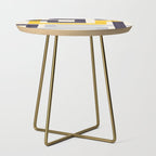 Modern Maze Abstract Geometric Painting  Side Table Gallery Image 1