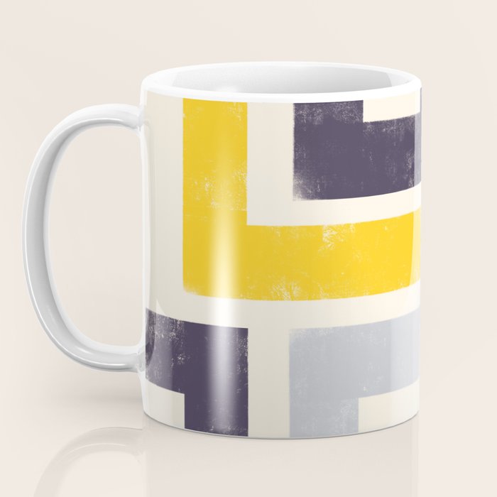 Modern Maze Abstract Geometric Painting  Coffee Mug Gallery Image 3