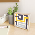 Modern Maze Abstract Geometric Painting  Mini Art Print Gallery Image 2
