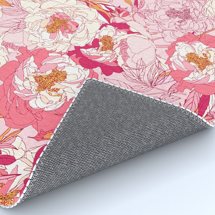 Pink flowers of peonies Rug Gallery Image 4
