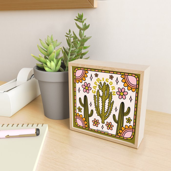 Capricorn Cactus Mini Art Print Gallery Image 2