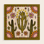 Capricorn Cactus Wood Wall Art Gallery Image 1