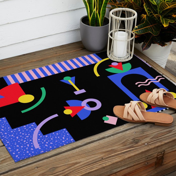 Memphis pattern 89 - 80s / 90s Retro Outdoor Rug Gallery Image 2
