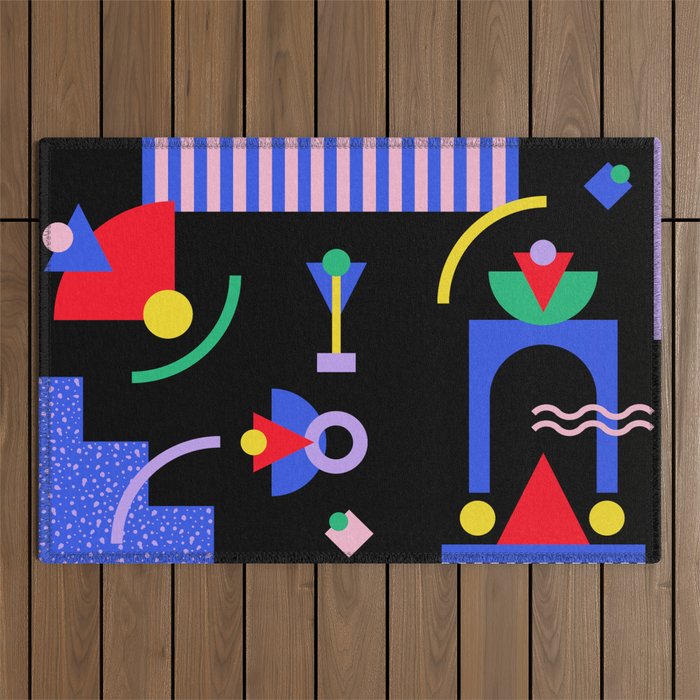 Memphis pattern 89 - 80s / 90s Retro Outdoor Rug Gallery Image 1