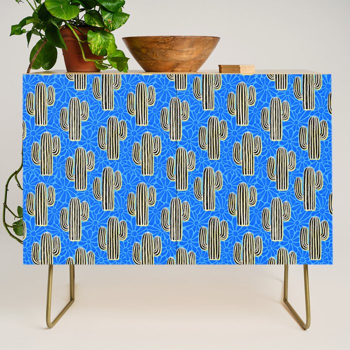 Sonora - blue, yellow, black, and white Credenza Gallery Image 1