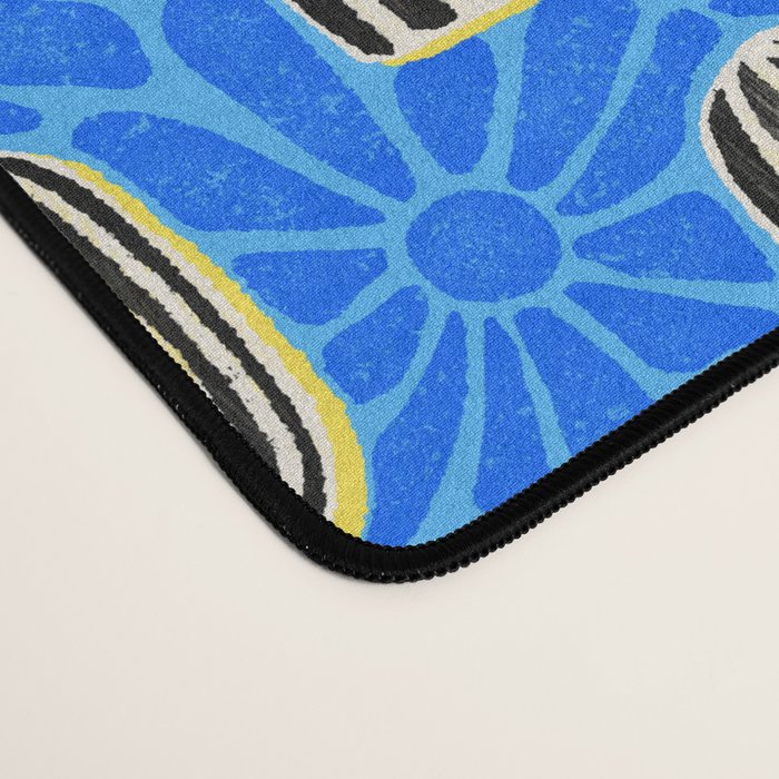 Sonora - blue, yellow, black, and white Desk Mat Gallery Image 4