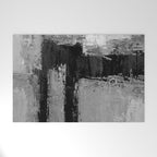 Black and White Textured Abstract Modern Monochrome Wall Art Welcome Mat Gallery Image 1