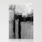 Black and White Textured Abstract Modern Monochrome Wall Art Stationery Card Gallery Image 2