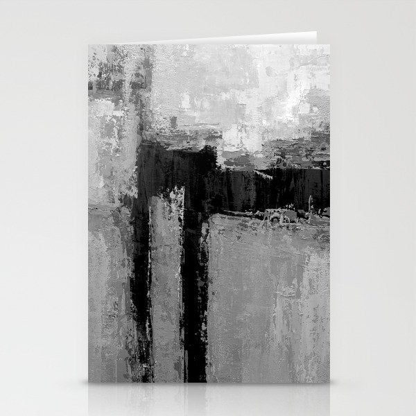 Black and White Textured Abstract Modern Monochrome Wall Art Stationery Card Gallery Image 2