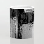 Black and White Textured Abstract Modern Monochrome Wall Art Coffee Mug Gallery Image 4