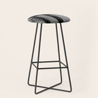 Black and White Textured Abstract Modern Monochrome Wall Art Stool Gallery Image 1