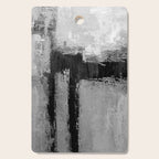 Black and White Textured Abstract Modern Monochrome Wall Art Cutting Board Gallery Image 1