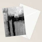 Black and White Textured Abstract Modern Monochrome Wall Art Stationery Card Gallery Image 2