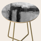 Black and White Textured Abstract Modern Monochrome Wall Art Side Table Gallery Image 2