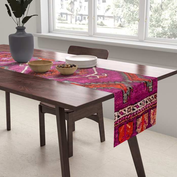vintage Moroccan carpet Table Runner Gallery Image 2