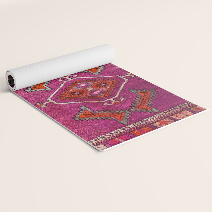 vintage Moroccan carpet Yoga Mat Gallery Image 2