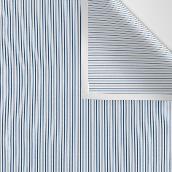 Classic Blue Mini Vertical Mattress Ticking Stripe Pattern Wall Tapestry Gallery Image 3