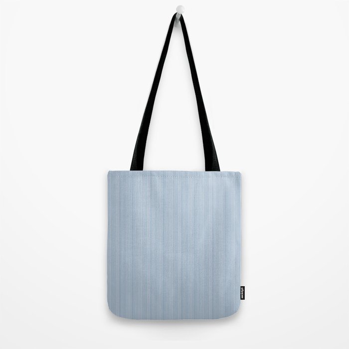 Classic Blue Mini Vertical Mattress Ticking Stripe Pattern Tote Bag Gallery Image 2