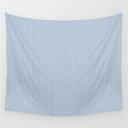 Classic Blue Mini Vertical Mattress Ticking Stripe Pattern Wall Tapestry Gallery Image 4