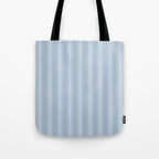 Classic Blue Mini Vertical Mattress Ticking Stripe Pattern Tote Bag Gallery Image 1