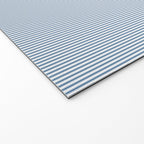 Classic Blue Mini Vertical Mattress Ticking Stripe Pattern Welcome Mat Gallery Image 2
