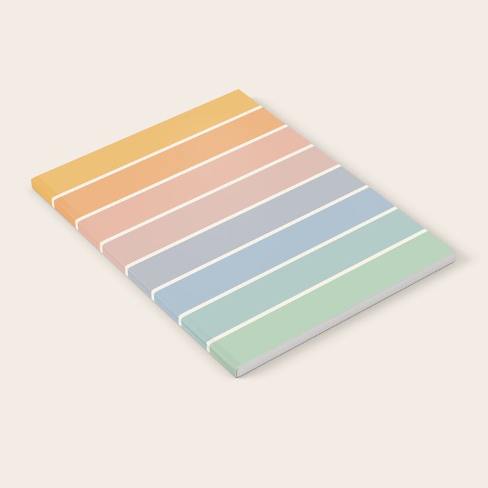 Gradient Arch XIII Retro Mid Century Modern Rainbow Notebook Gallery Image 2