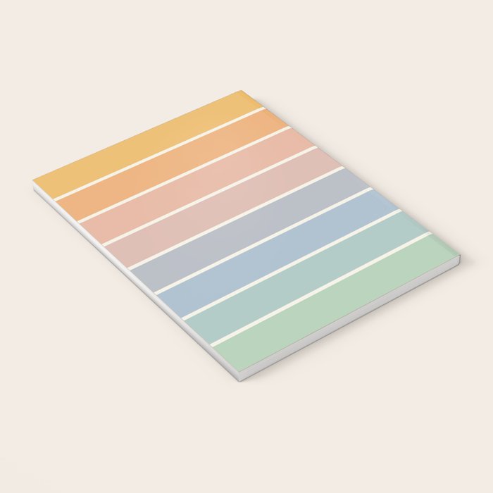 Gradient Arch XIII Retro Mid Century Modern Rainbow Notebook Gallery Image 3