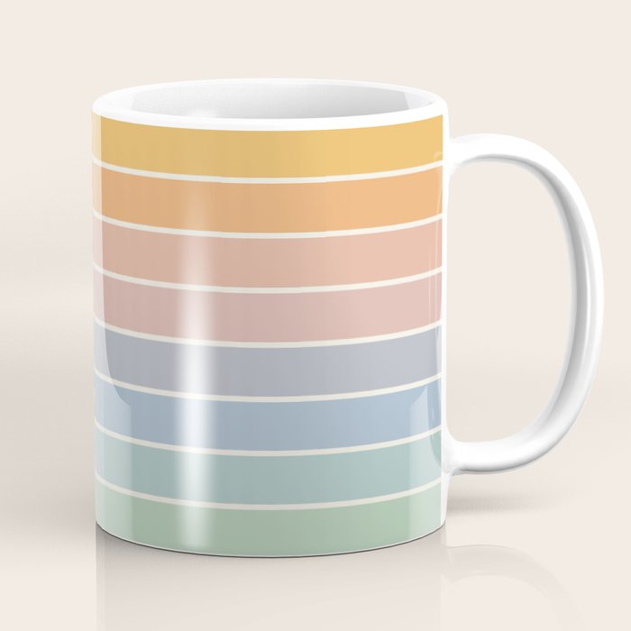 Gradient Arch XIII Retro Mid Century Modern Rainbow Coffee Mug Gallery Image 1