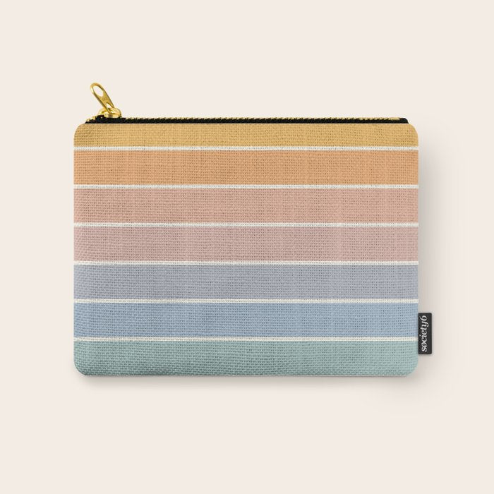 Gradient Arch XIII Retro Mid Century Modern Rainbow Carry All Pouch Gallery Image 1