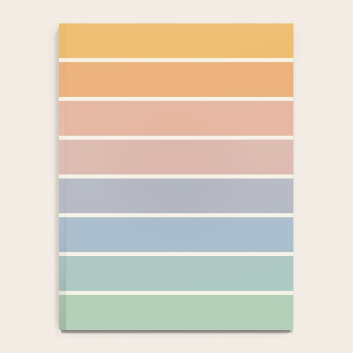 Gradient Arch XIII Retro Mid Century Modern Rainbow Notebook Gallery Image 4
