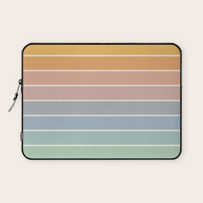 Gradient Arch XIII Retro Mid Century Modern Rainbow Laptop Sleeve Gallery Image 1