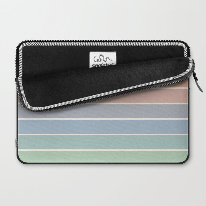 Gradient Arch XIII Retro Mid Century Modern Rainbow Laptop Sleeve Gallery Image 2