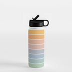 Gradient Arch XIII Retro Mid Century Modern Rainbow Water Bottle Gallery Image 1