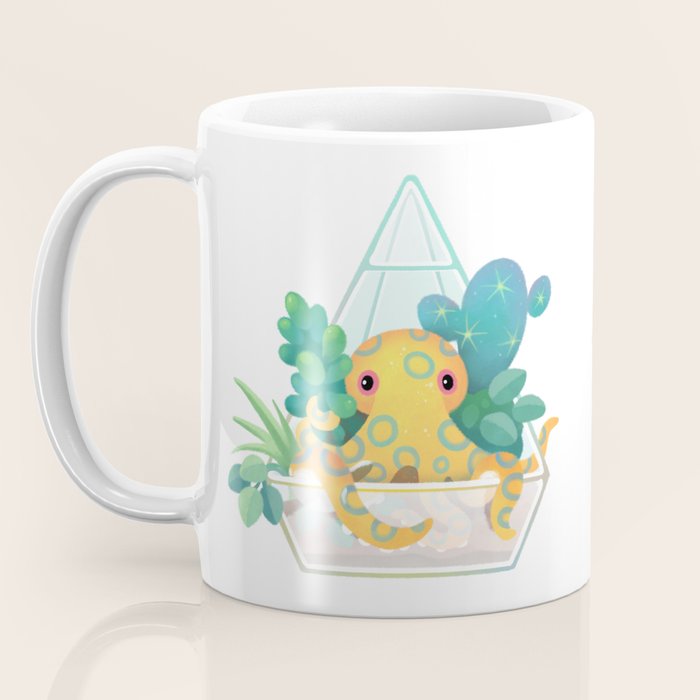 Ocean terrarium - Blue ringed octopus Coffee Mug Gallery Image 3