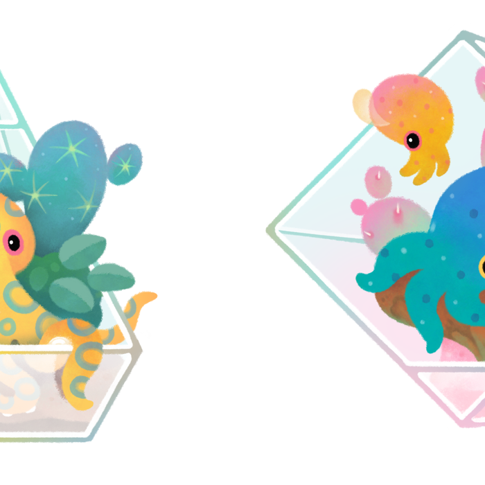 Ocean terrarium - Blue ringed octopus Coffee Mug Gallery Image 2