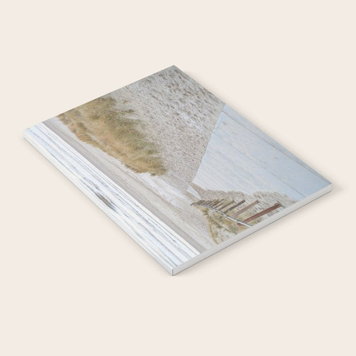 Beach Walk At Sunrise Photo | Dutch Coast Travel Photography Art Print | Egmond Aan Zee Holland In Pastel Colors Notebook Gallery Image 2