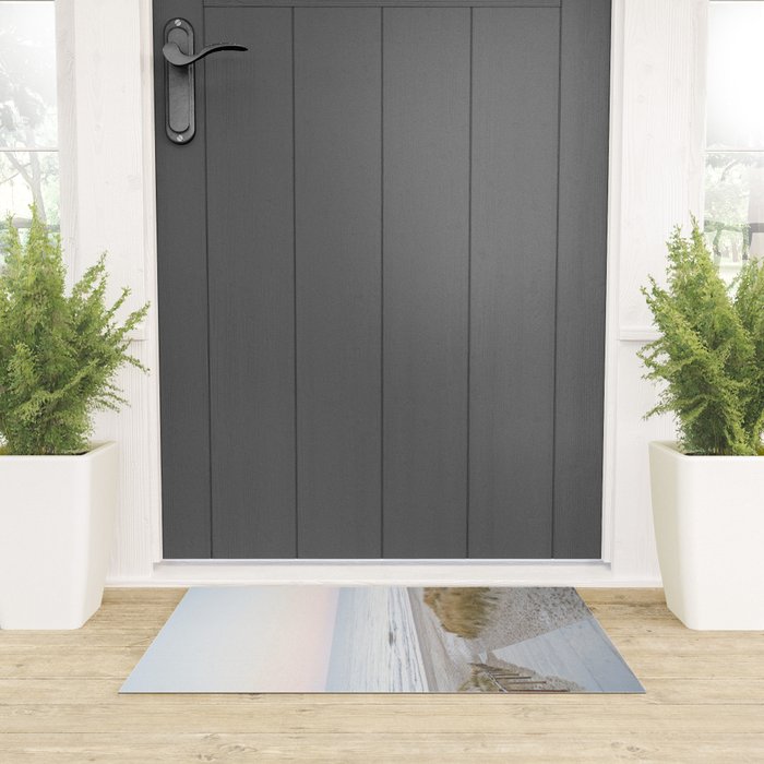 Beach Walk At Sunrise Photo | Dutch Coast Travel Photography Art Print | Egmond Aan Zee Holland In Pastel Colors Welcome Mat Gallery Image 3