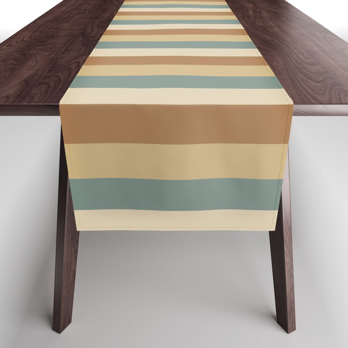 Mixed Stripes Pattern XXIII Natural Boho Table Runner Gallery Image 1