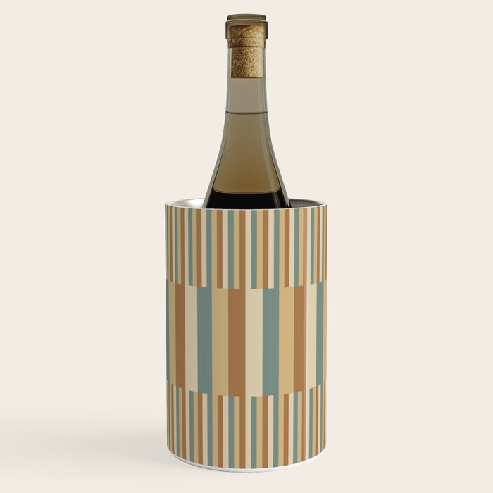 Mixed Stripes Pattern XXIII Natural Boho Wine Chiller Gallery Image 1