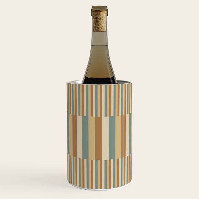 Mixed Stripes Pattern XXIII Natural Boho Wine Chiller Gallery Image 3