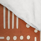 Geometric Tribal Pattern on Terracotta Comforter Gallery Image 4