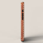 Geometric Tribal Pattern on Terracotta iPhone Case Gallery Image 2