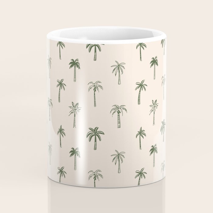 Summer palm tree doodle art pattern Coffee Mug Gallery Image 4