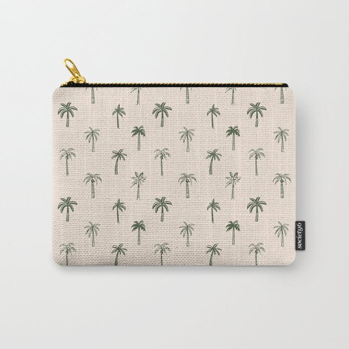Summer palm tree doodle art pattern Carry All Pouch Gallery Image 1