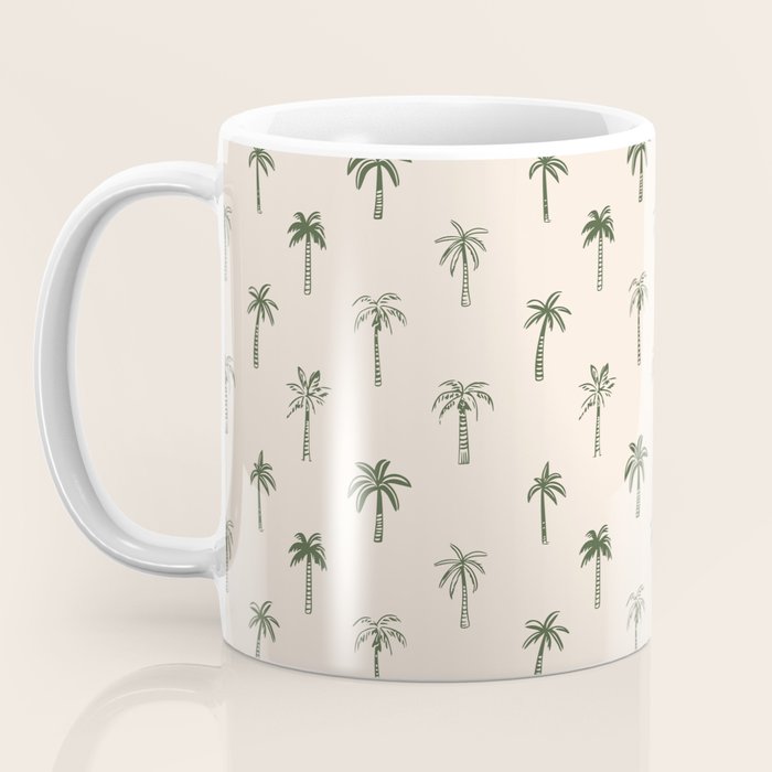 Summer palm tree doodle art pattern Coffee Mug Gallery Image 3