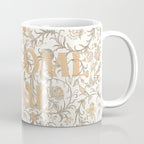 Hand Drawn Jacobean Floral - Apricot Sage Coffee Mug Gallery Image 1