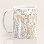 Hand Drawn Jacobean Floral - Apricot Sage Coffee Mug Gallery Image 3