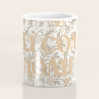 Hand Drawn Jacobean Floral - Apricot Sage Coffee Mug Gallery Image 4
